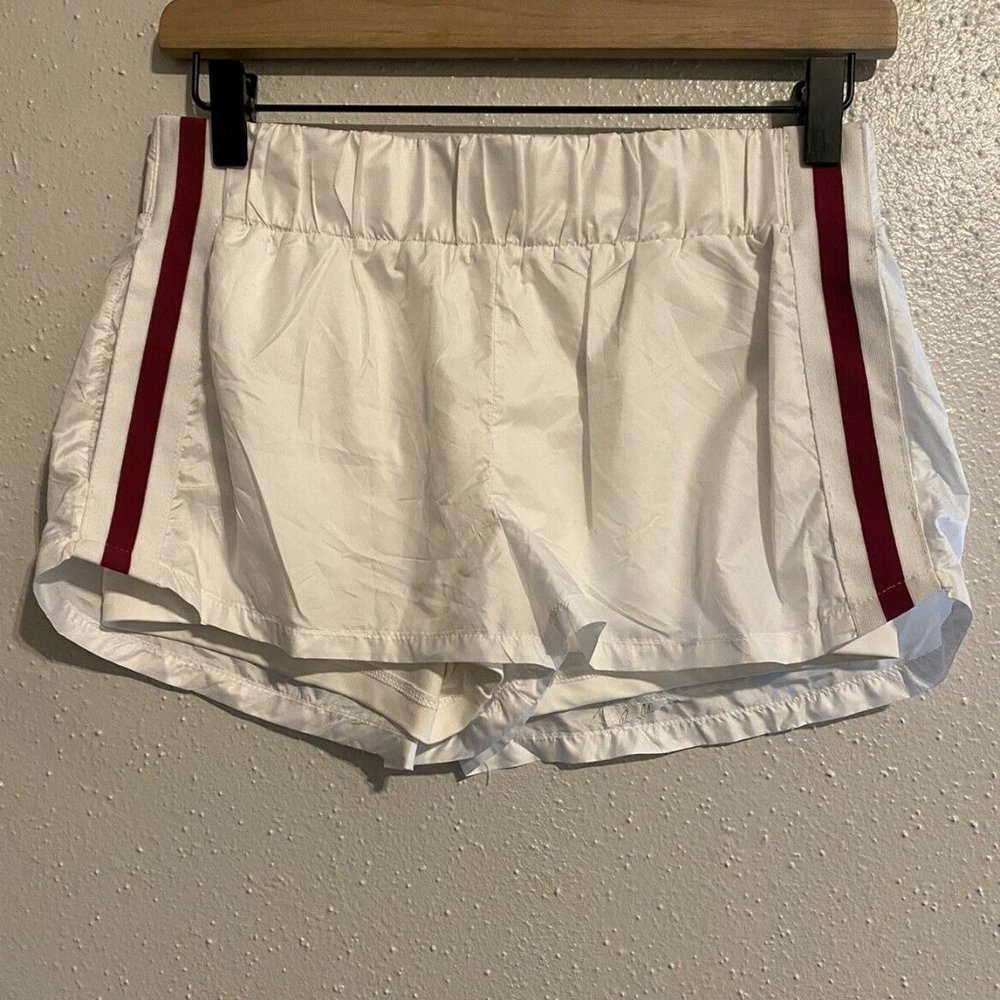 koral white power netz gym shorts red stripes S